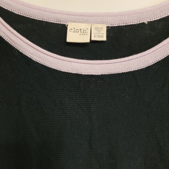 Cloth by Design Black And Purple Oversized Layering Tie Sweater Top - Picture 5 of 10